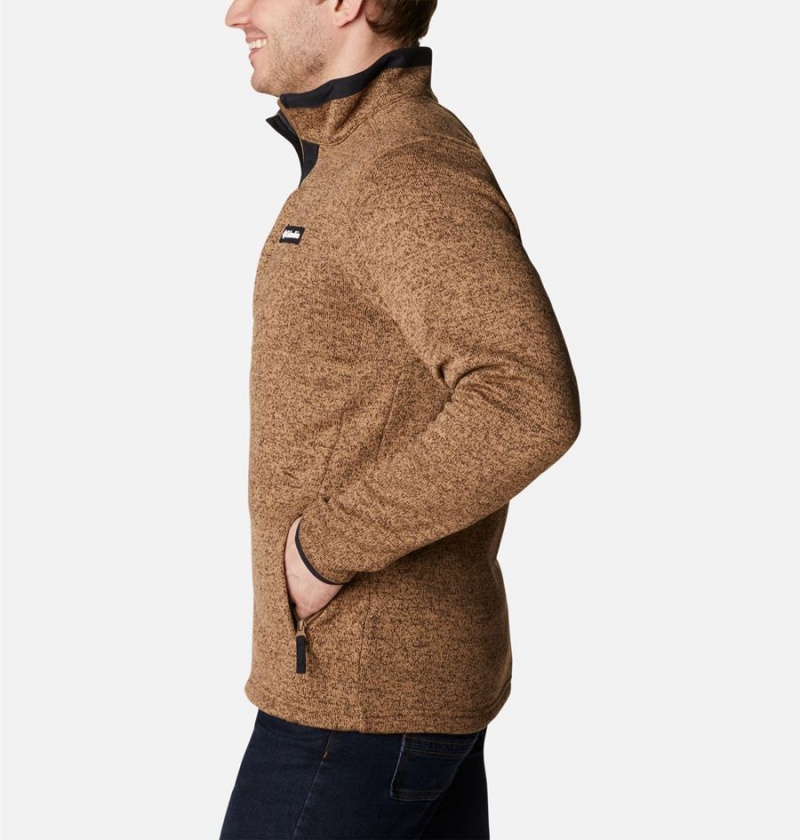 Columbia Sweater Weather Full Zip Men's Fleece Jacket Brown | EIPRJQ-930