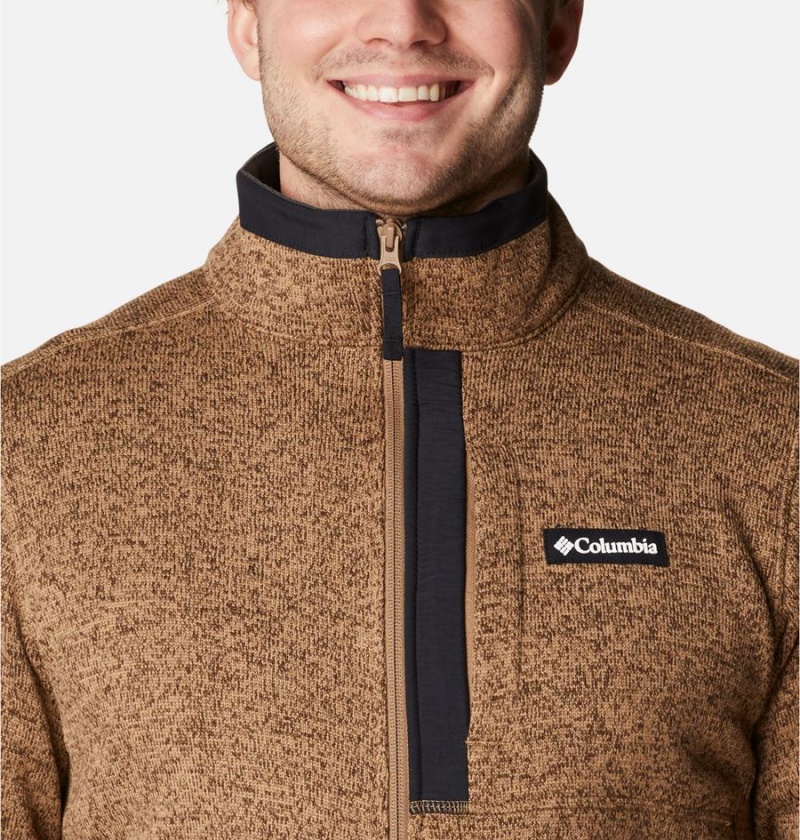 Columbia Sweater Weather Full Zip Men's Fleece Jacket Brown | EIPRJQ-930