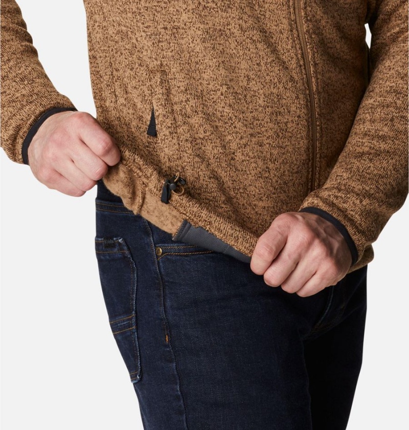 Columbia Sweater Weather Full Zip Men's Fleece Jacket Brown | EIPRJQ-930