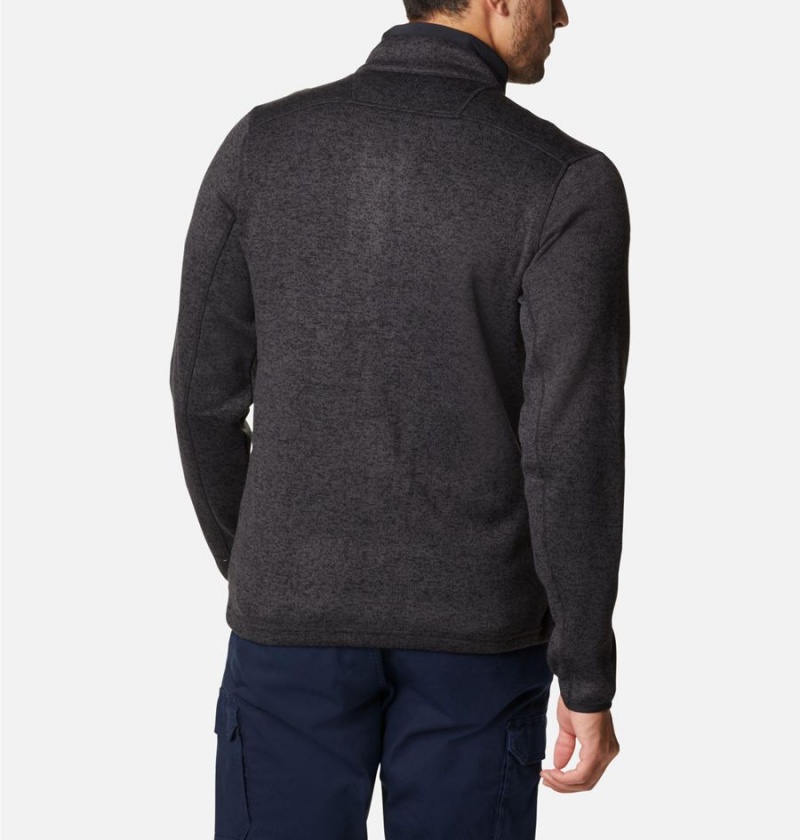 Columbia Sweater Weather Full Zip Men's Fleece Jacket Black | VKIEAZ-964