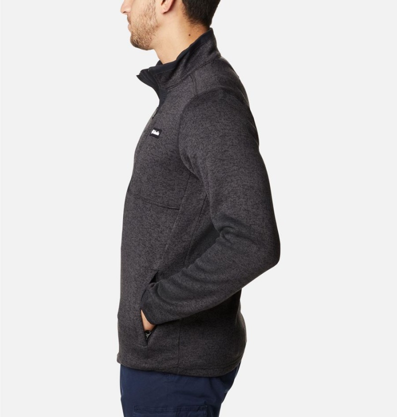 Columbia Sweater Weather Full Zip Men's Fleece Jacket Black | VKIEAZ-964