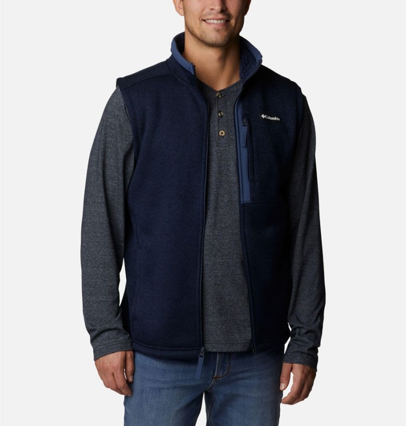 Columbia Sweater Weather Men's Vest Navy | SUQMBL-560