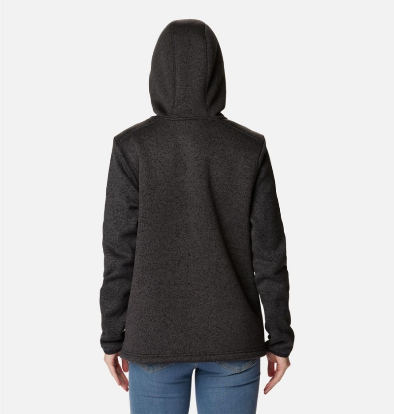 Columbia Sweater Weather Sherpa Full Zip Hooded Women's Fleece Jacket Black | ONTYIH-329