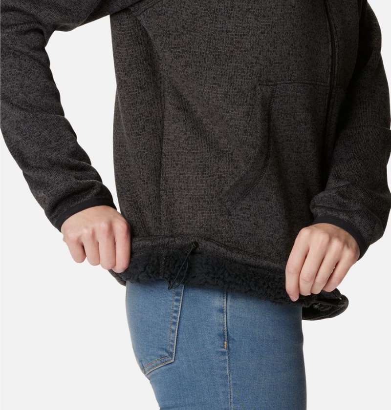 Columbia Sweater Weather Sherpa Full Zip Hooded Women's Fleece Jacket Black | ONTYIH-329