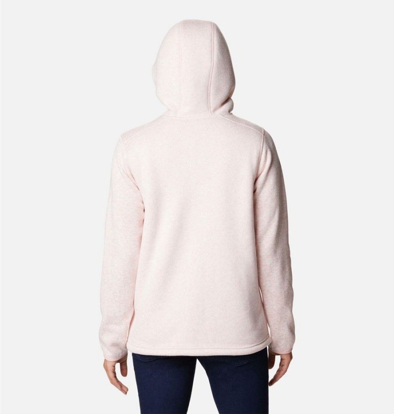 Columbia Sweater Weather Sherpa Full Zip Hooded Women's Fleece Jacket Pink | YJEAQB-865