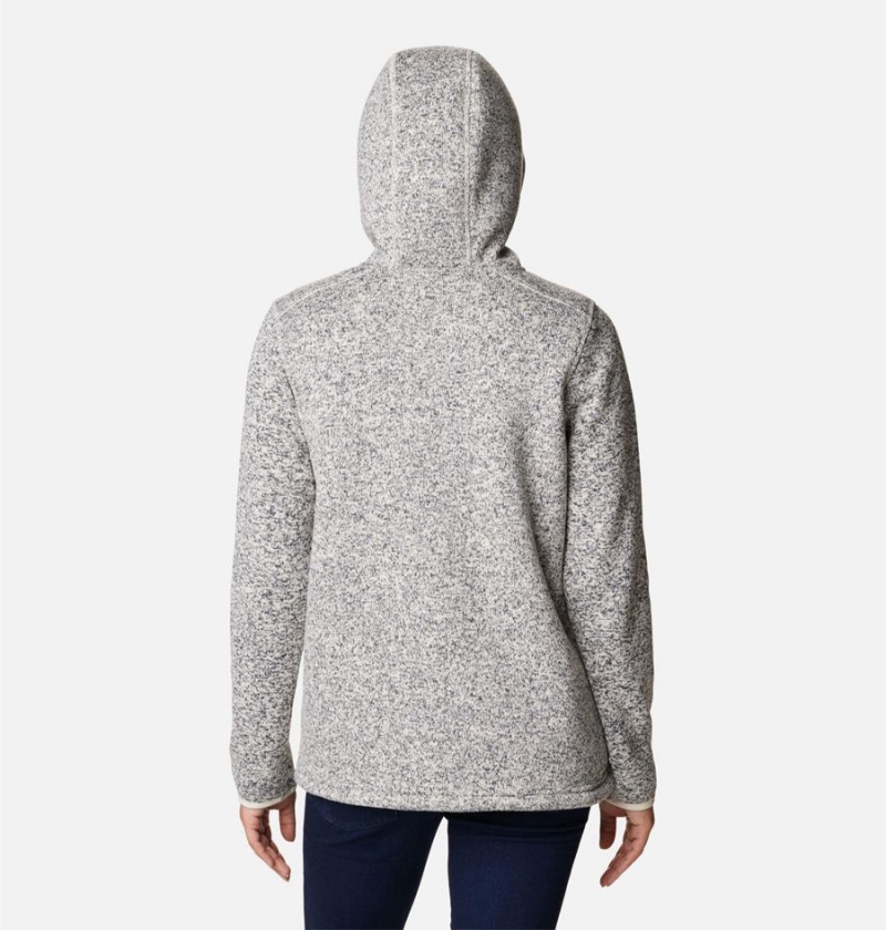 Columbia Sweater Weather Sherpa Full Zip Hooded Women's Fleece Jacket Grey | XYWMSE-870