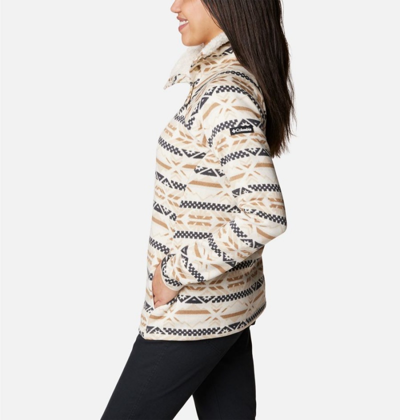 Columbia Sweater Weather Sherpa Hybrid Women's Pullover White | ROMWDN-472