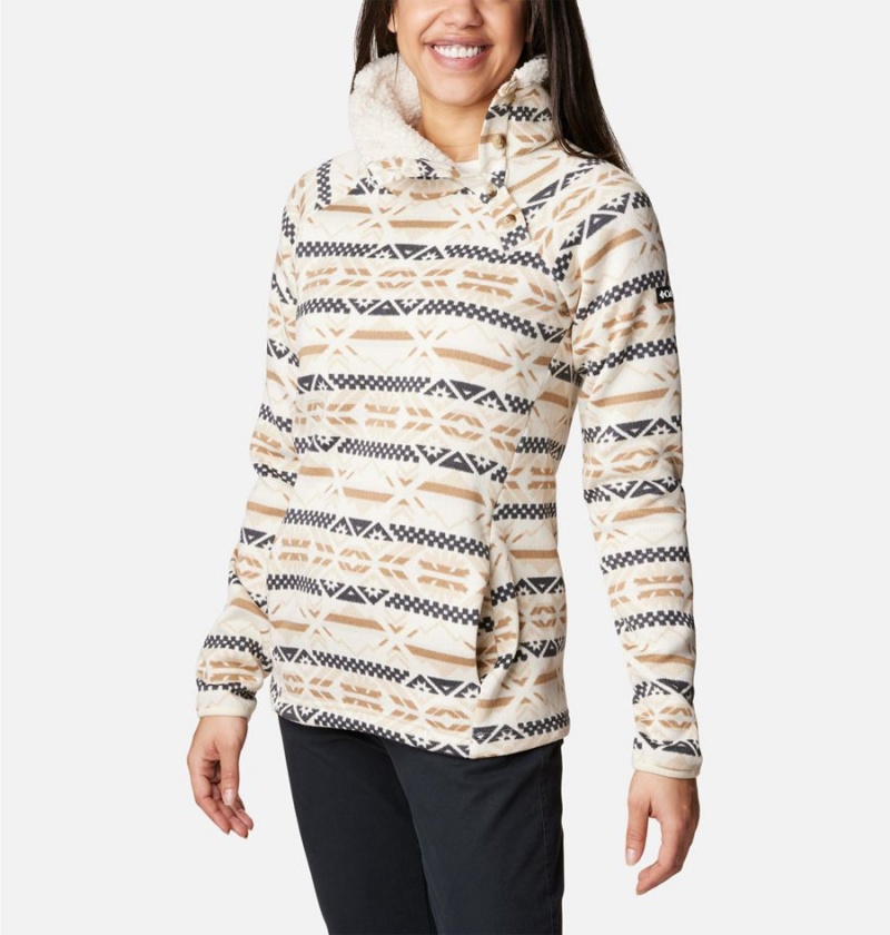 Columbia Sweater Weather Sherpa Hybrid Women's Pullover White | ROMWDN-472