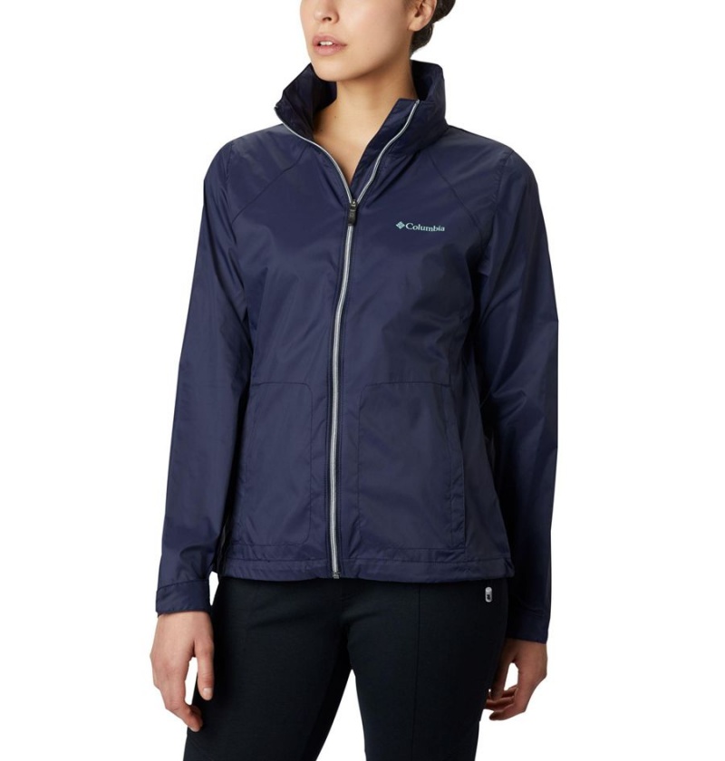 Columbia Switchback III Women\'s Rain Jacket Navy | YNQWCV-190