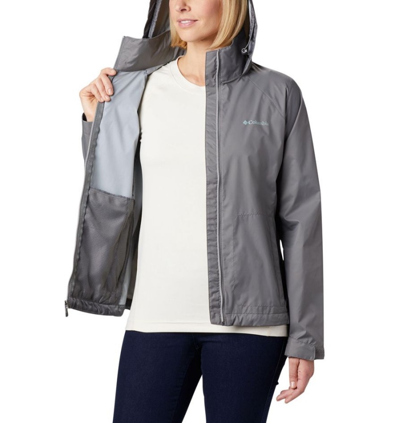 Columbia Switchback III Women's Rain Jacket Grey | HNBUIV-240