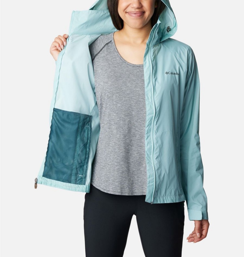 Columbia Switchback III Women's Rain Jacket Turquoise | DFLJNK-387