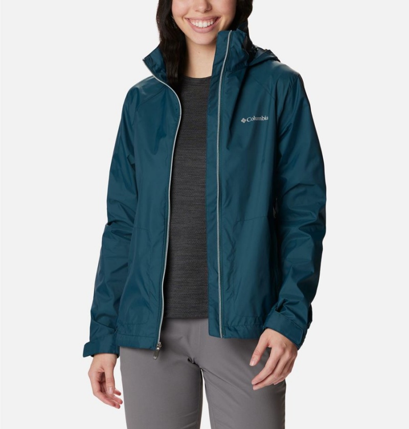 Columbia Switchback III Women's Rain Jacket Turquoise | GJCNMA-364