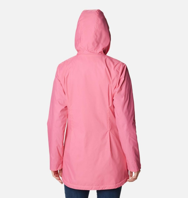Columbia Switchback Lined Long Women's Rain Jacket Pink | TGXAFR-467