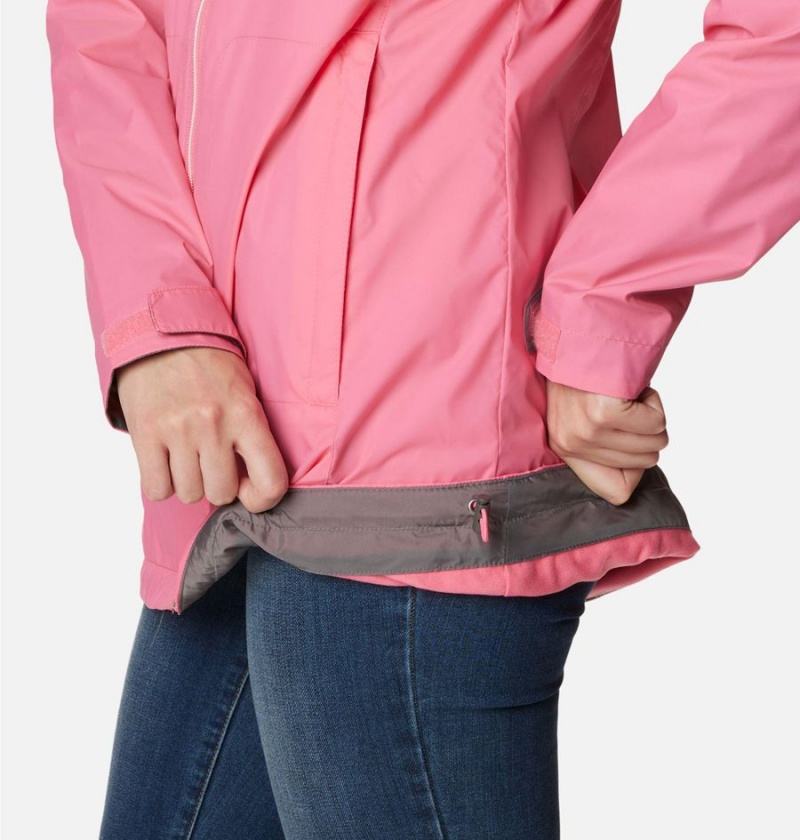 Columbia Switchback Lined Long Women's Rain Jacket Pink | TGXAFR-467