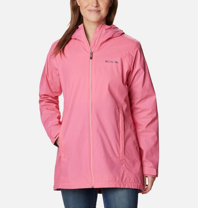 Columbia Switchback Lined Long Women\'s Rain Jacket Pink | TGXAFR-467