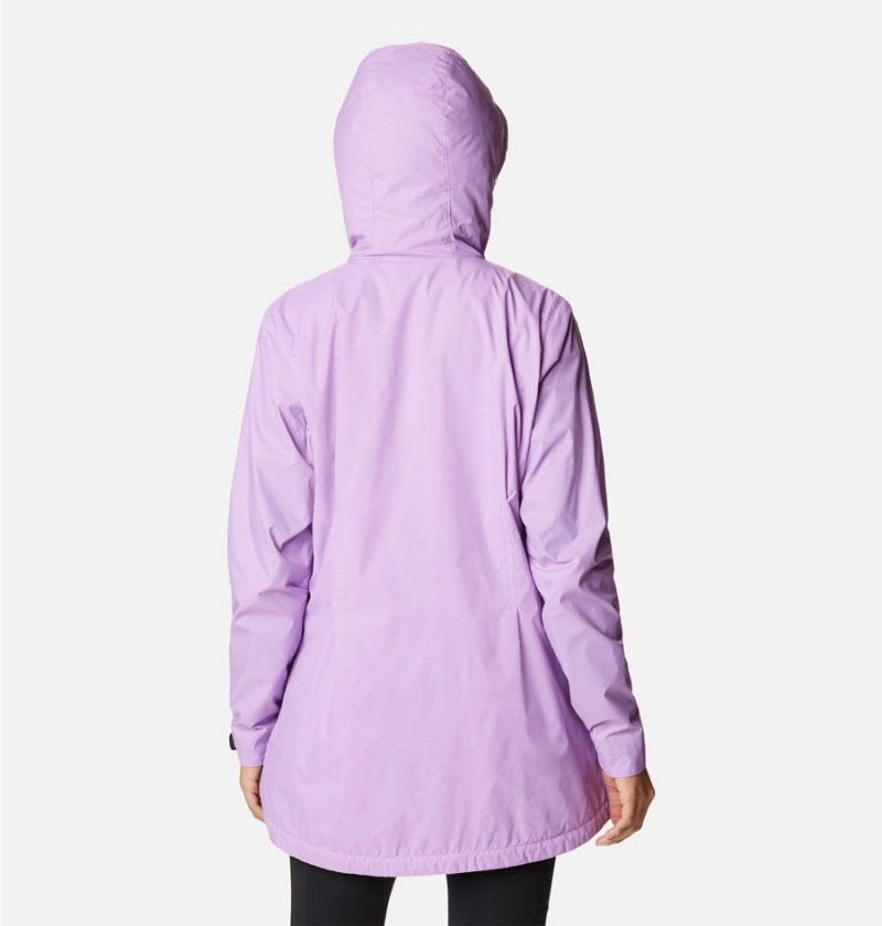 Columbia Switchback Lined Long Women's Rain Jacket Purple | TFEDLA-169