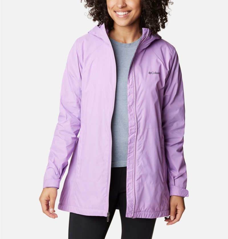 Columbia Switchback Lined Long Women's Rain Jacket Purple | TFEDLA-169