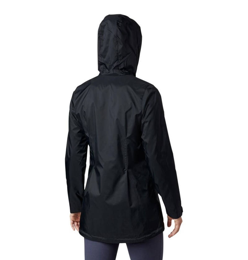 Columbia Switchback Lined Long Women's Rain Jacket Black | MXETRG-123
