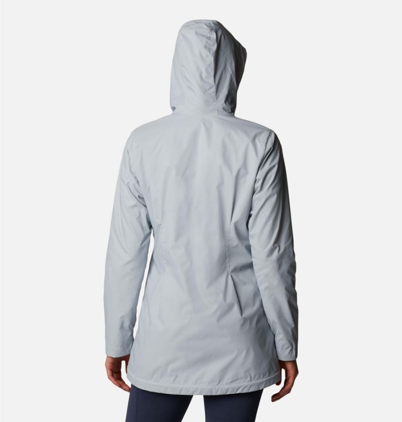 Columbia Switchback Lined Long Women's Rain Jacket Grey | WSBMEG-790