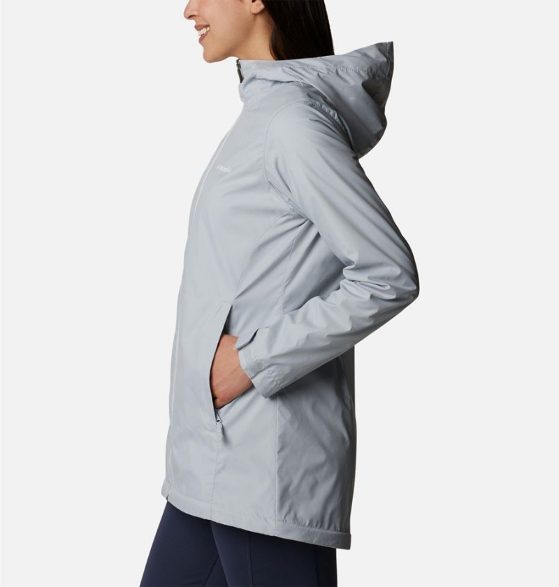 Columbia Switchback Lined Long Women's Rain Jacket Grey | WSBMEG-790