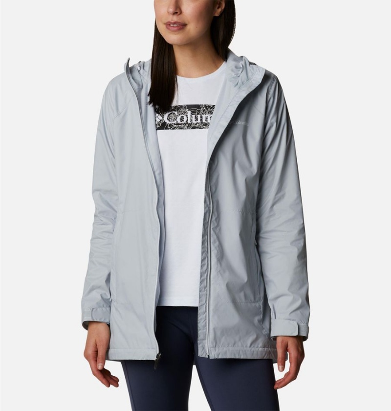 Columbia Switchback Lined Long Women's Rain Jacket Grey | WSBMEG-790