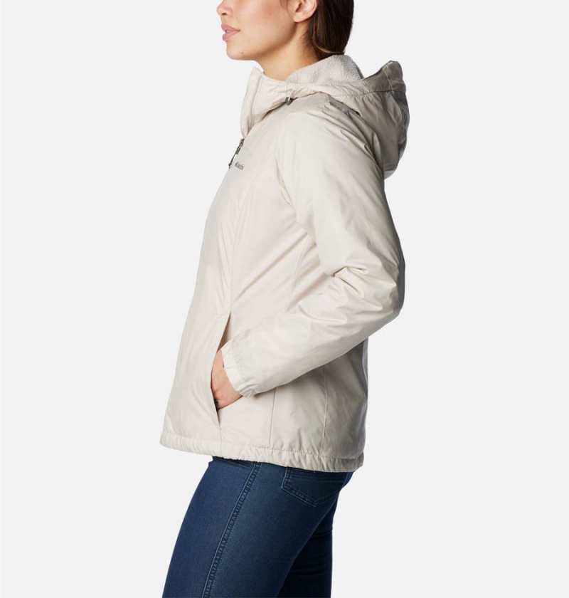 Columbia Switchback Sherpa Lined Women's Rain Jacket White | EATNSZ-042