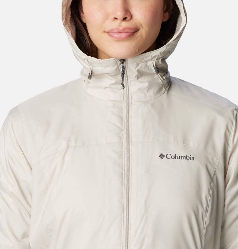 Columbia Switchback Sherpa Lined Women's Rain Jacket White | EATNSZ-042