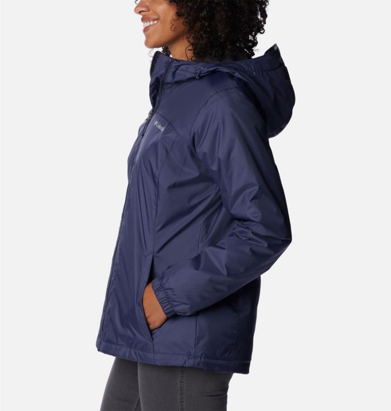 Columbia Switchback Sherpa Lined Women's Rain Jacket Navy | NZAJLS-304
