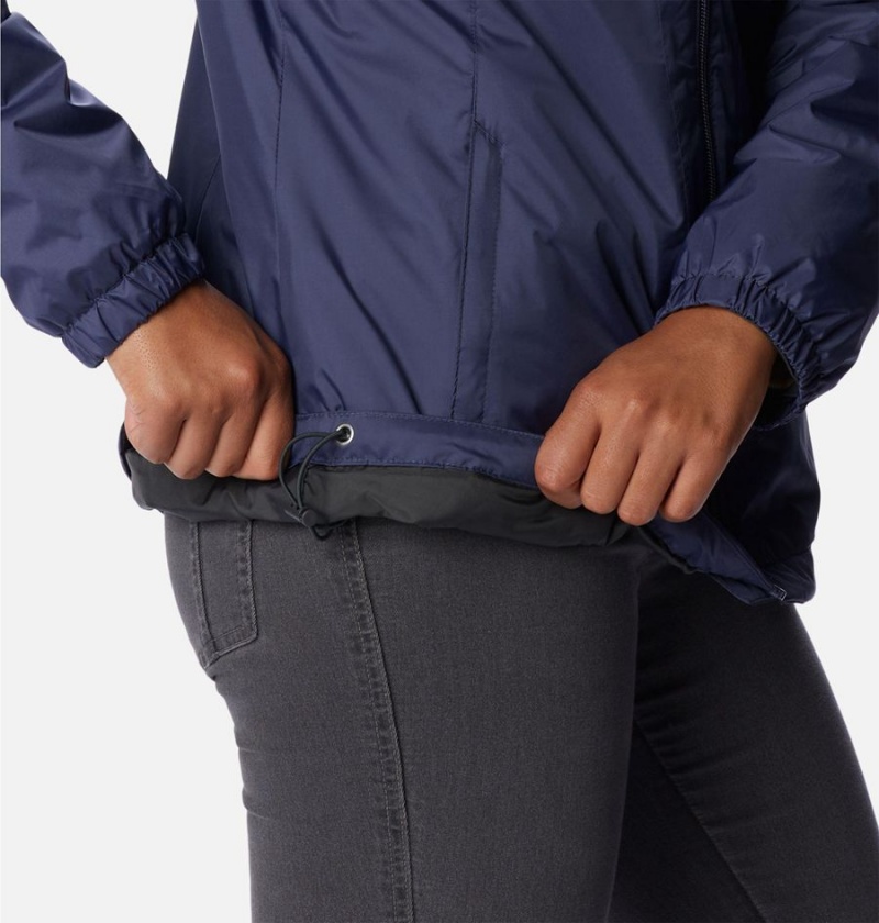 Columbia Switchback Sherpa Lined Women's Rain Jacket Navy | NZAJLS-304