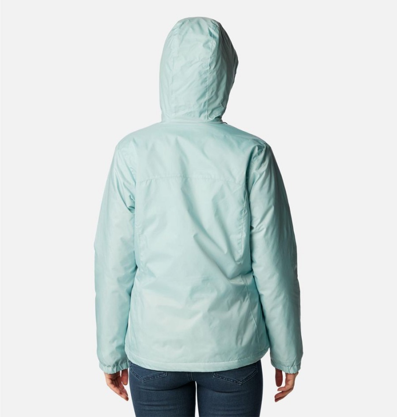 Columbia Switchback Sherpa Lined Women's Rain Jacket Turquoise | MWXYOB-143