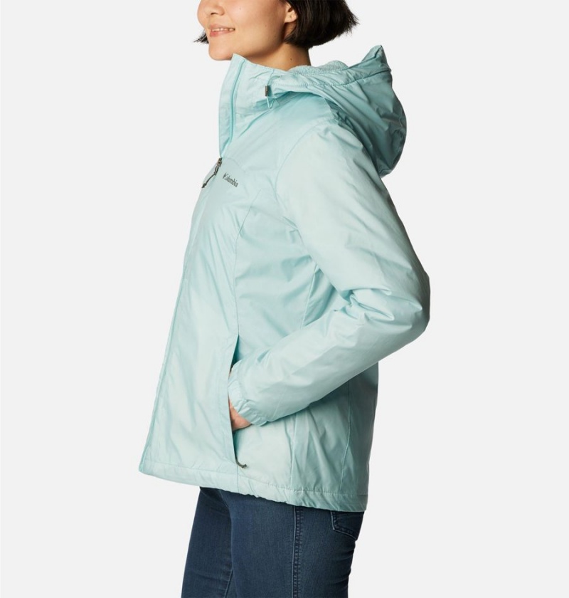 Columbia Switchback Sherpa Lined Women's Rain Jacket Turquoise | MWXYOB-143