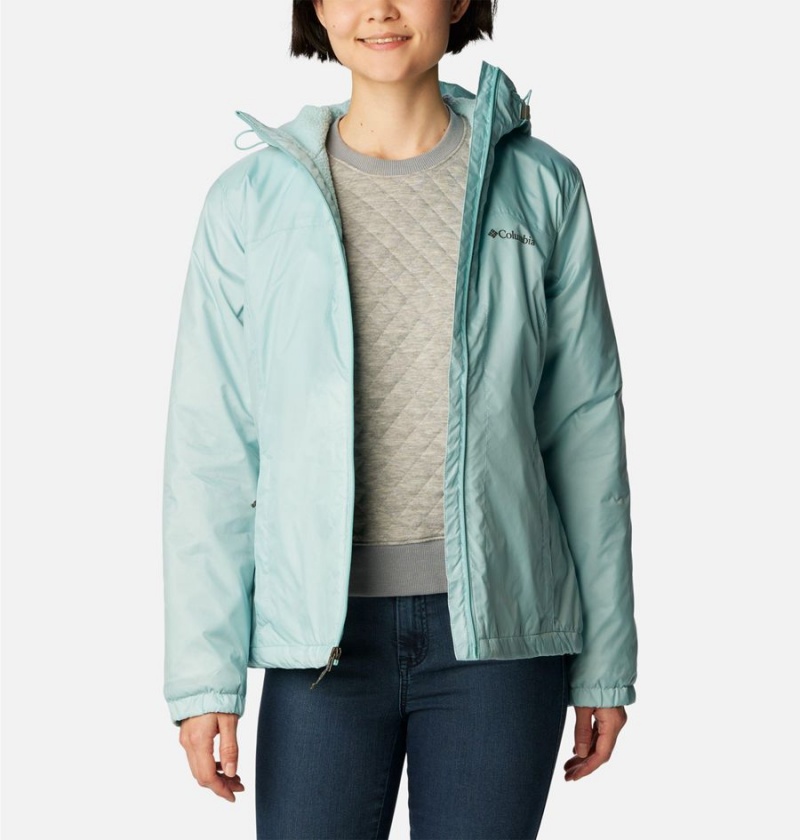 Columbia Switchback Sherpa Lined Women's Rain Jacket Turquoise | MWXYOB-143
