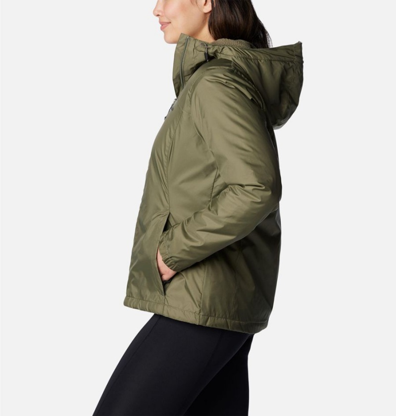 Columbia Switchback Sherpa Lined Women's Rain Jacket Green | CXWOSN-346