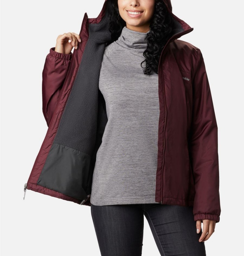Columbia Switchback Sherpa Lined Women's Rain Jacket Coral | YJBUGN-834