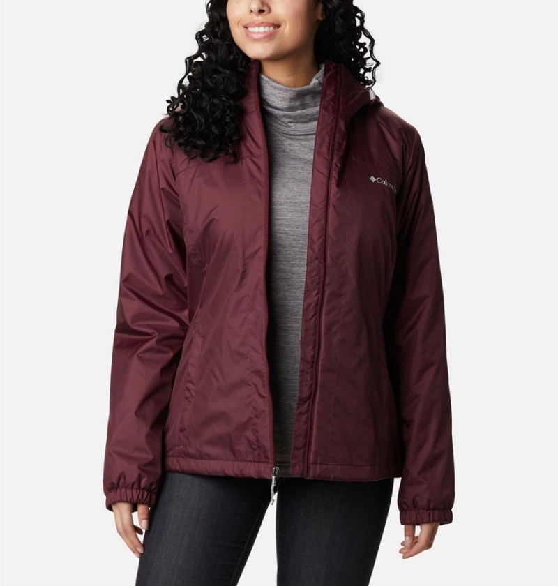 Columbia Switchback Sherpa Lined Women\'s Rain Jacket Coral | YJBUGN-834