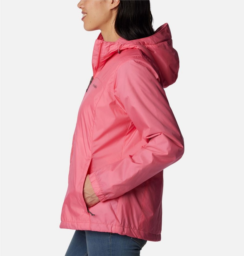 Columbia Switchback Sherpa Lined Women's Rain Jacket Pink | SZBNFU-429