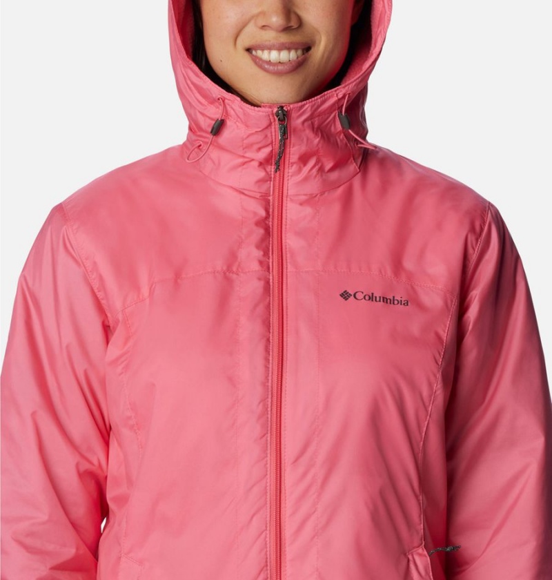 Columbia Switchback Sherpa Lined Women's Rain Jacket Pink | SZBNFU-429