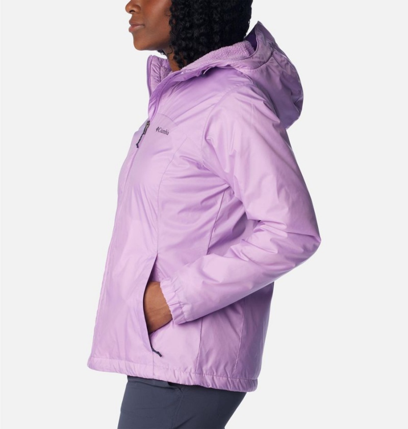 Columbia Switchback Sherpa Lined Women's Rain Jacket Purple | IDOSNC-324