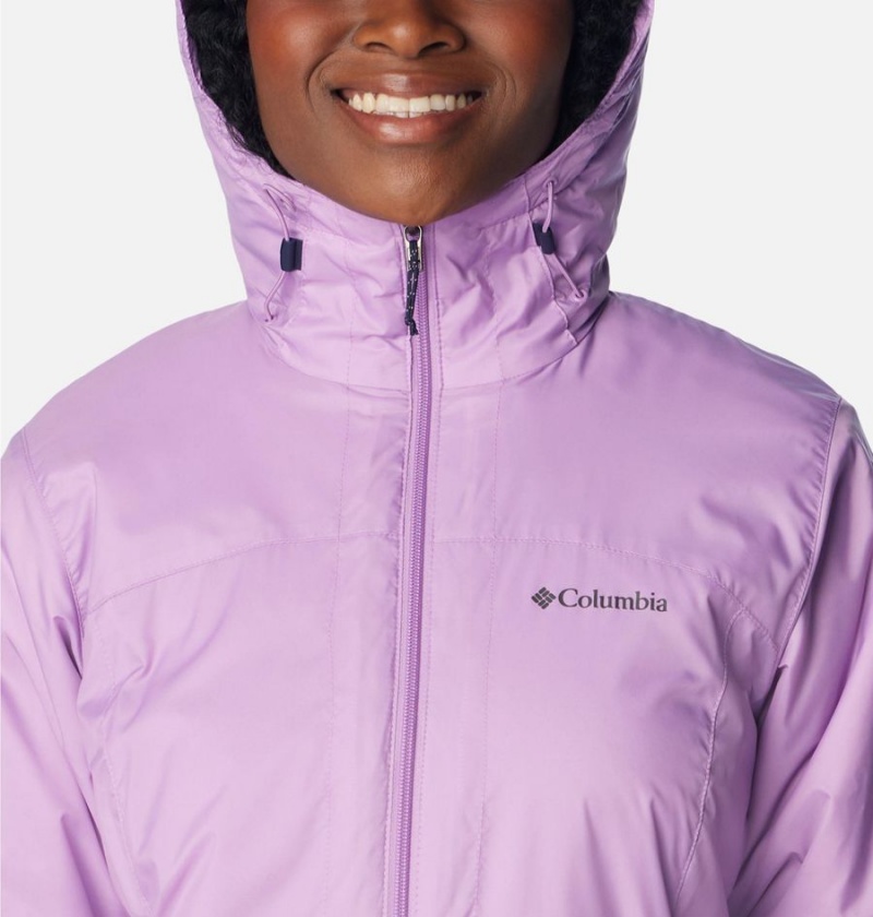 Columbia Switchback Sherpa Lined Women's Rain Jacket Purple | IDOSNC-324