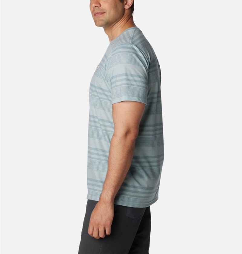 Columbia Taku River Short Sleeve Men's T-Shirt Green | QEJZHO-539