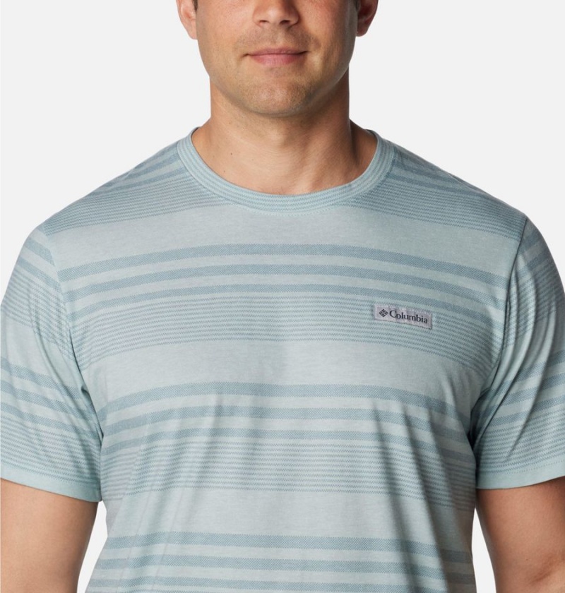 Columbia Taku River Short Sleeve Men's T-Shirt Green | QEJZHO-539
