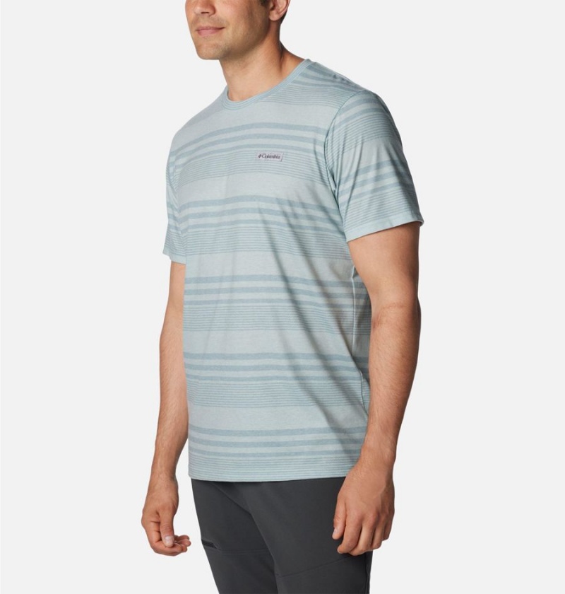 Columbia Taku River Short Sleeve Men's T-Shirt Green | QEJZHO-539