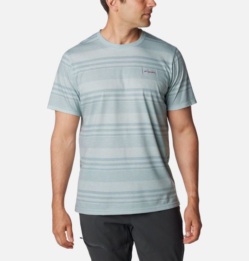 Columbia Taku River Short Sleeve Men\'s T-Shirt Green | QEJZHO-539