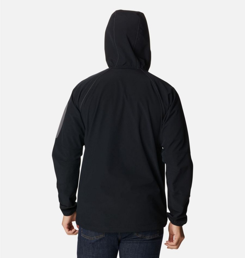 Columbia Tall Heights Hooded Men's Softshell Jackets Black | GTACUO-735
