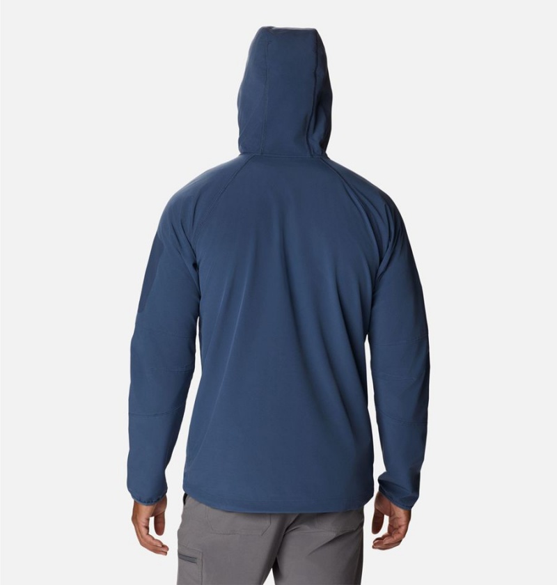 Columbia Tall Heights Hooded Men's Softshell Jackets Blue | RQJKHY-564