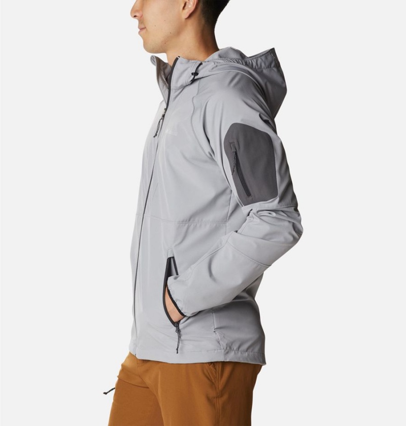 Columbia Tall Heights Hooded Men's Softshell Jackets Grey | KNWJCP-961