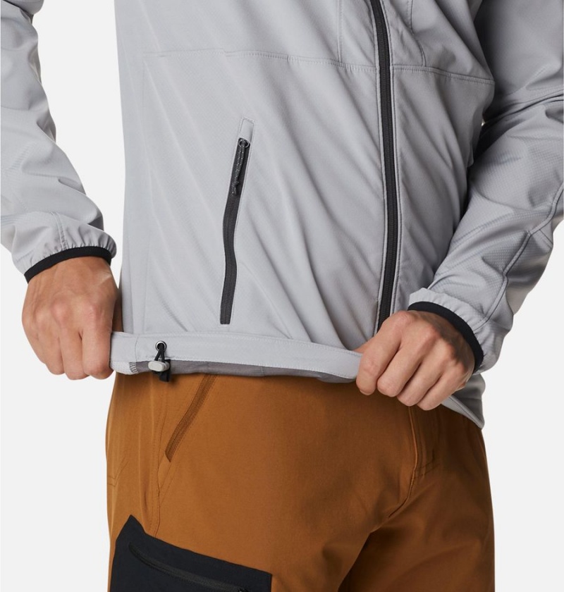 Columbia Tall Heights Hooded Men's Softshell Jackets Grey | KNWJCP-961