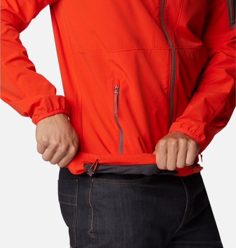Columbia Tall Heights Hooded Men's Softshell Jackets Red | SNFKEO-864