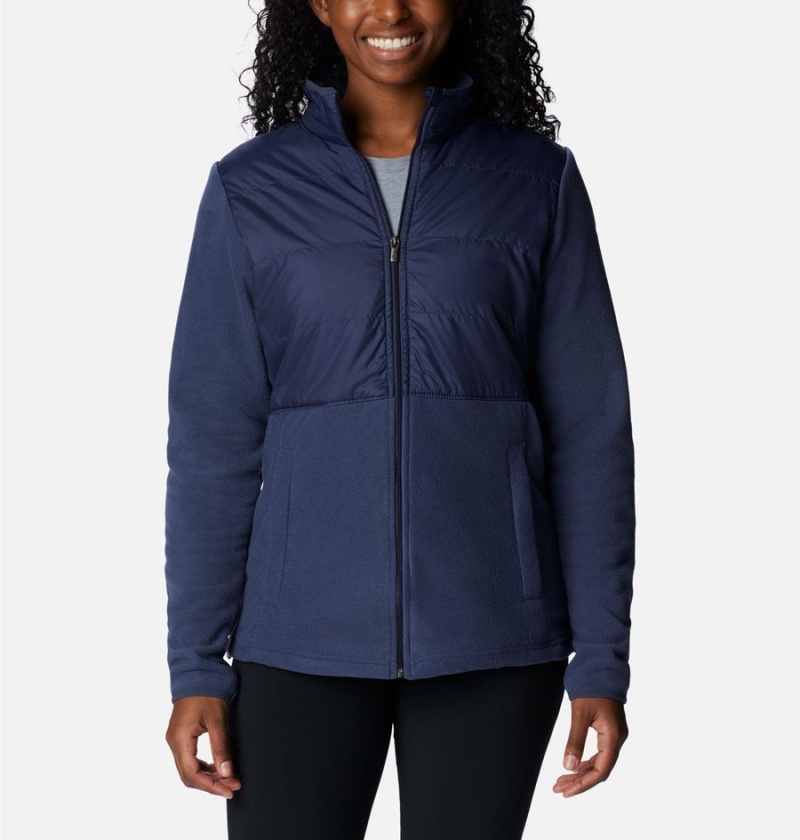 Columbia Tamarancho Full Zip Women\'s Fleece Jacket Navy | BHDSAJ-243