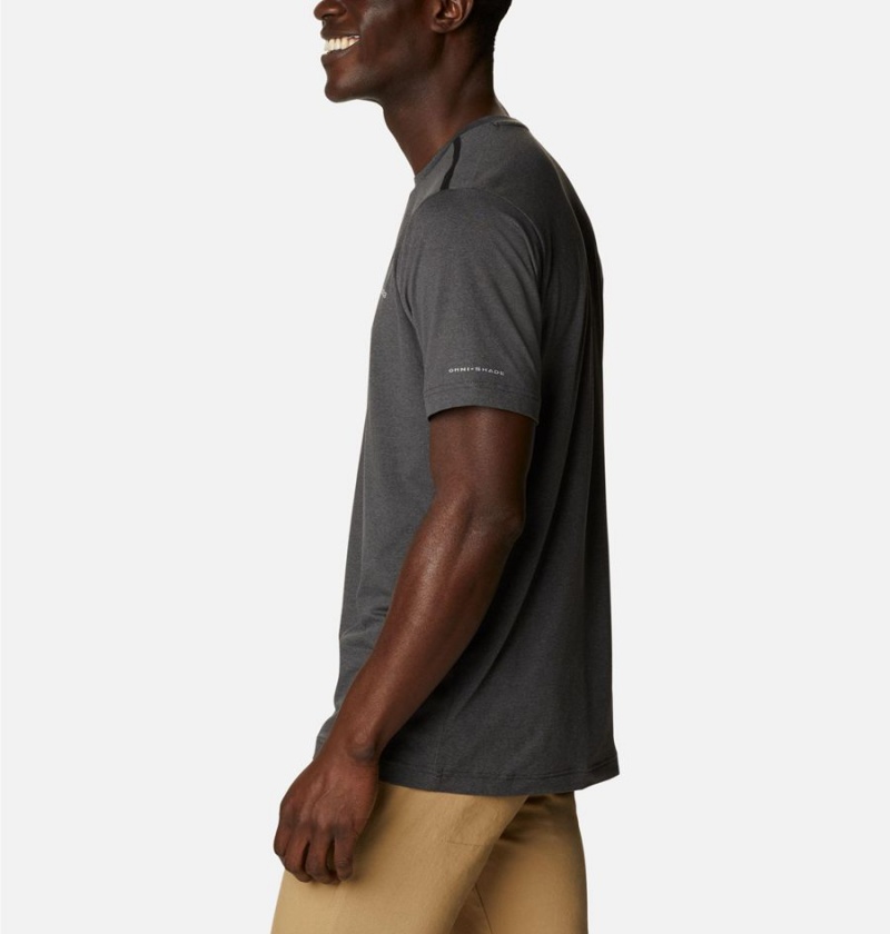 Columbia Tech Trail Crew Neck Men's T-Shirt Grey | GTIRSF-701